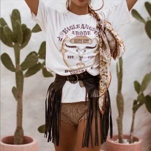 🌒🌕🌘❤️🌈Spell and the Gypsy EAGLE ANGEL ORGANIC BIKER TEE